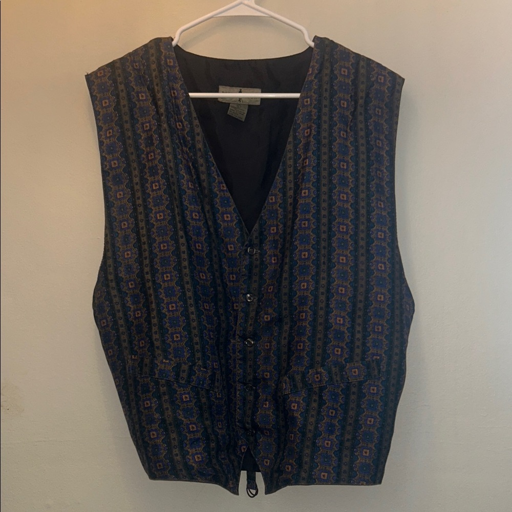 Robert Stock Black Silk Vest
